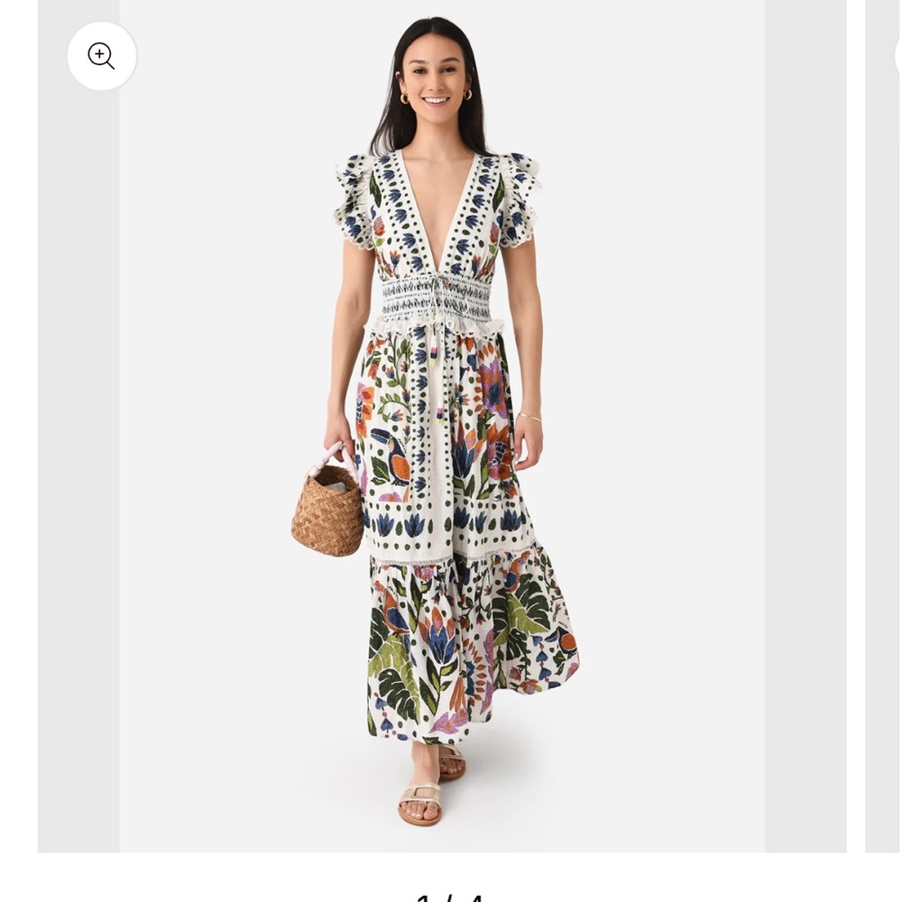 FARM Rio Summer Garden Maxi Dress Size small excellent condition